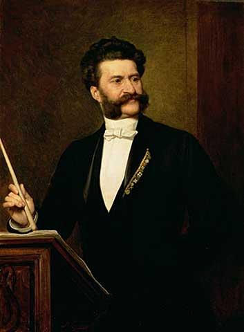 Johann Strauss the Younger 1888 by August Eisenmenger (1830-1907)   Location TBD